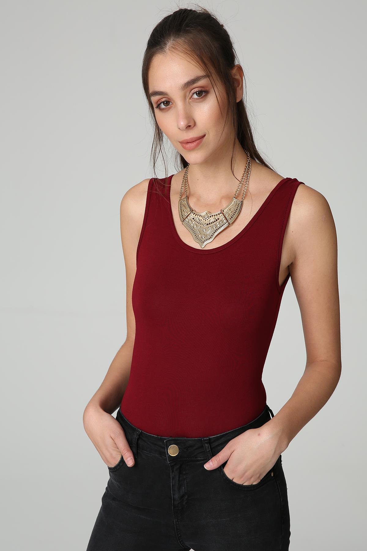 Kadın Bisiklet Yaka Alttan Çıtçıtlı Body · 23