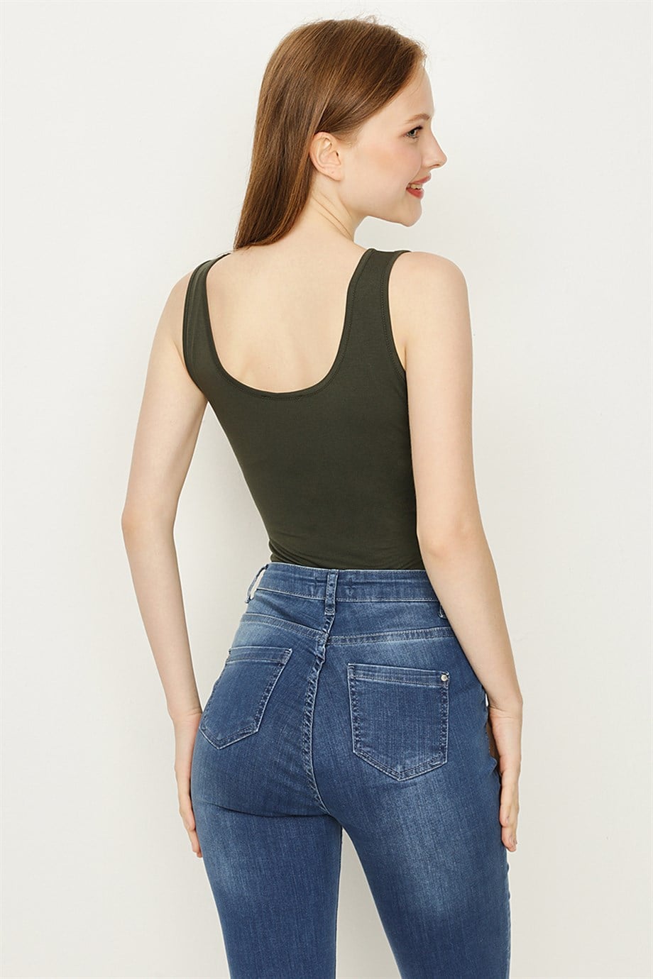 Kadın Bisiklet Yaka Alttan Çıtçıtlı Body · 363