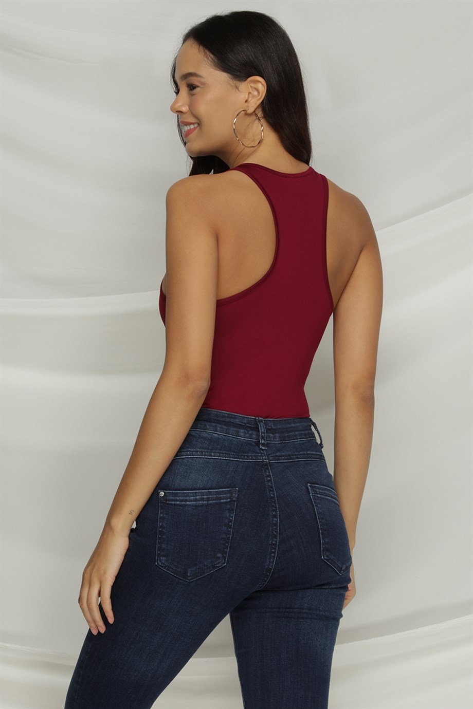 Kadın Bisiklet Yaka Yüzücü Alttan Çıtçıtlı Body · 73