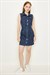 Kadın Düğmeli Kemerli Denim Elbise · 347