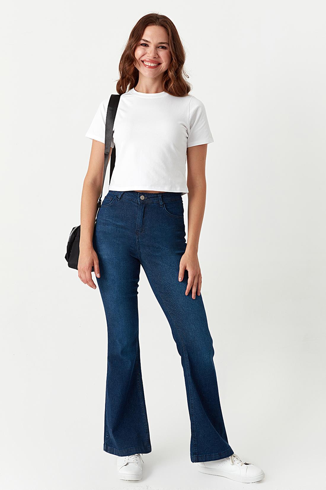 Kadın İspanyol Paça Skinny Jeans