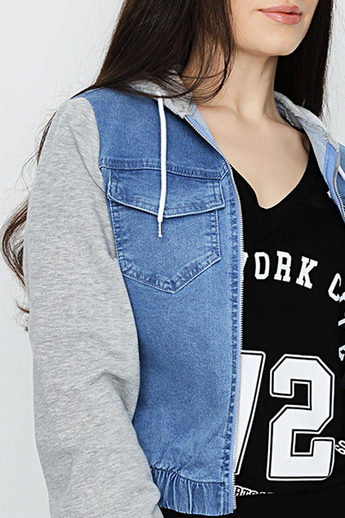 Kadın Kapüşonlu Femuarlı Denim Ceket