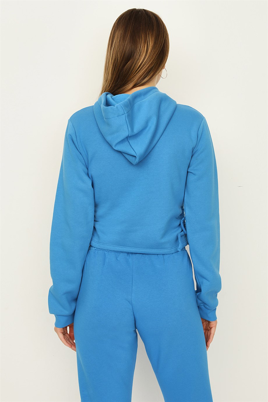 Kadın Kapüşonlu Yandan Büzgülü Sweatshirt · 13