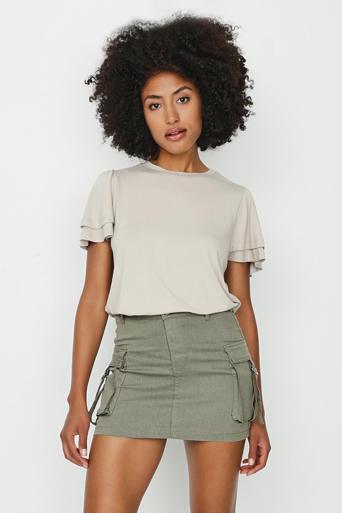 Kadın Mini Denim Etek