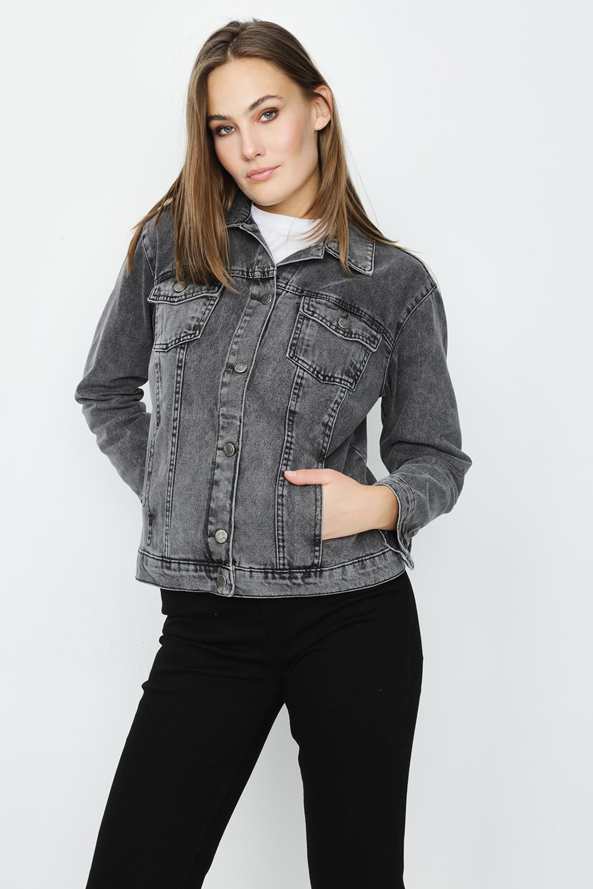 Kadın Oversize Denim Ceket