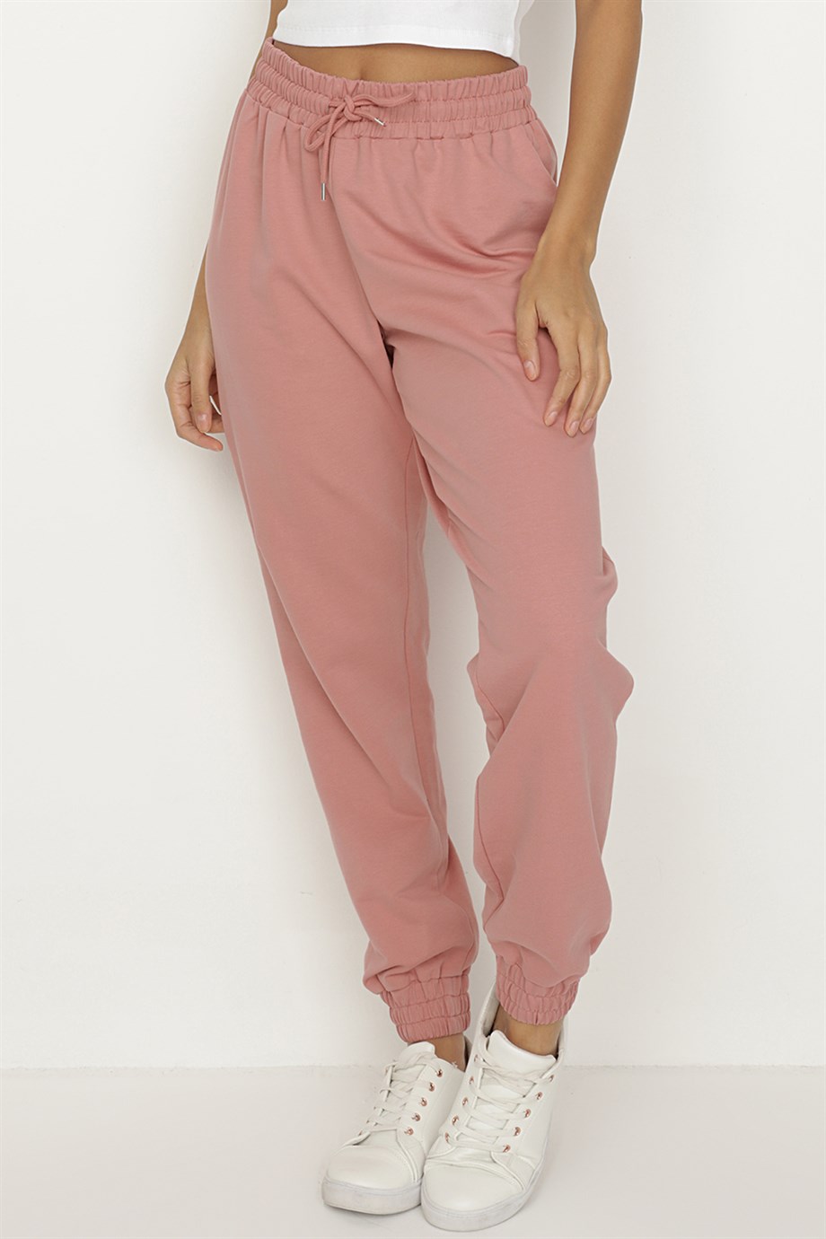 Kadın Paçası Lastikli Jogger Pantolon · 2