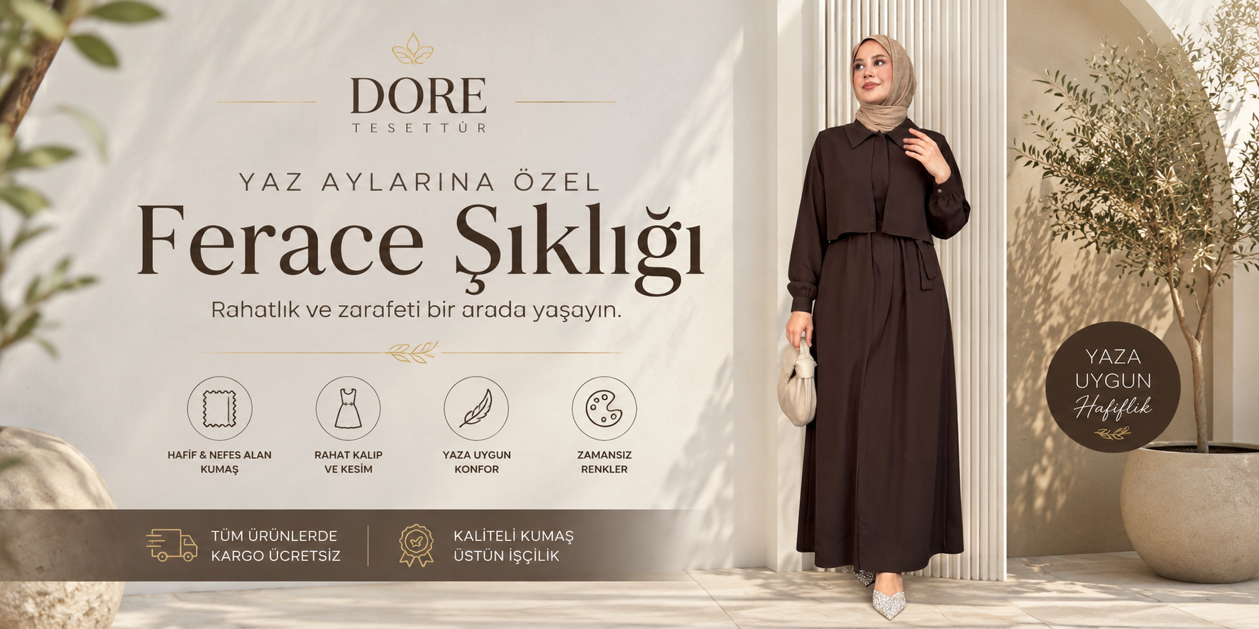 Yazlık ferace seçimi hafif ve rahat tesettür ferace modelleri