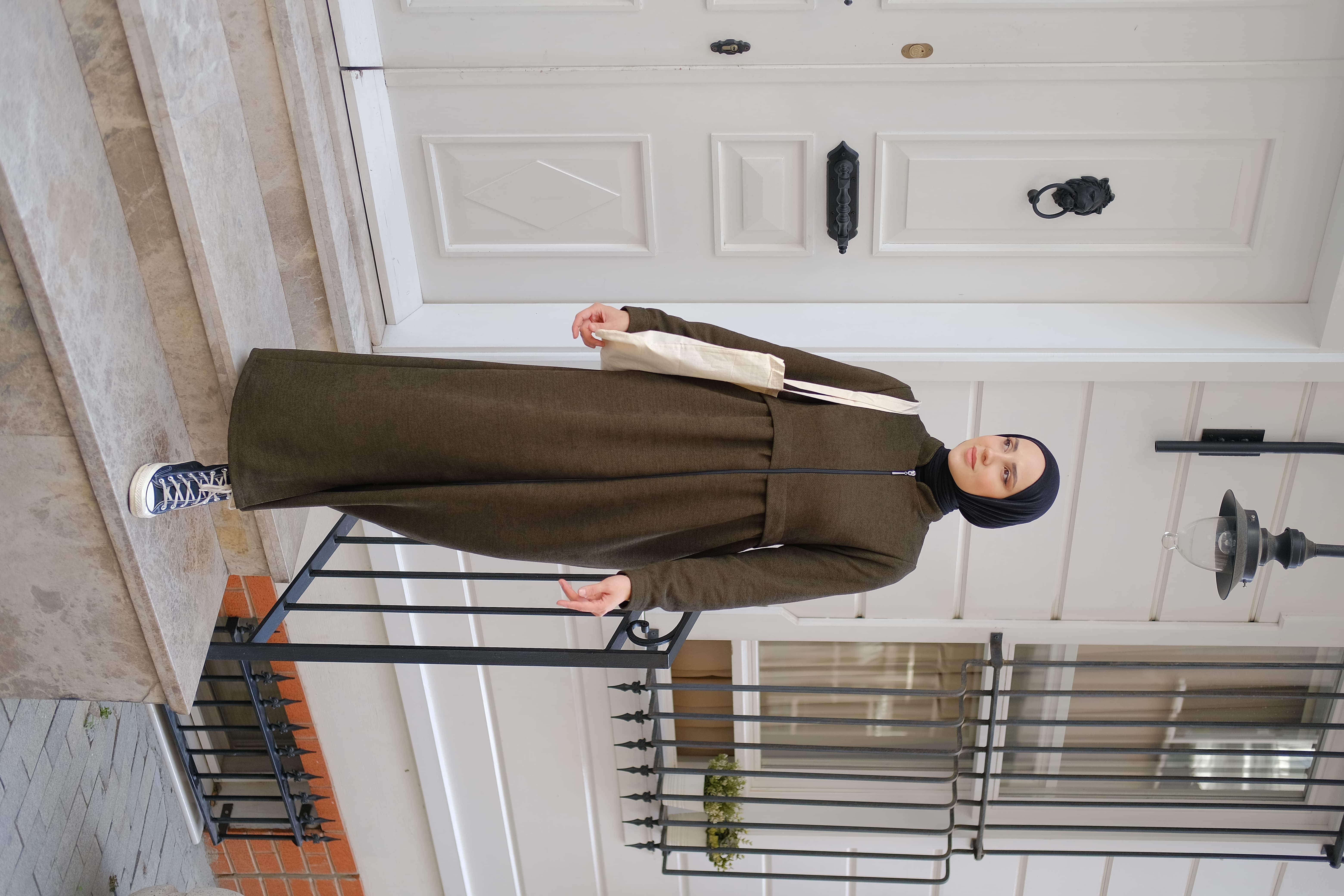 Neva Kışlık Ferace - Haki