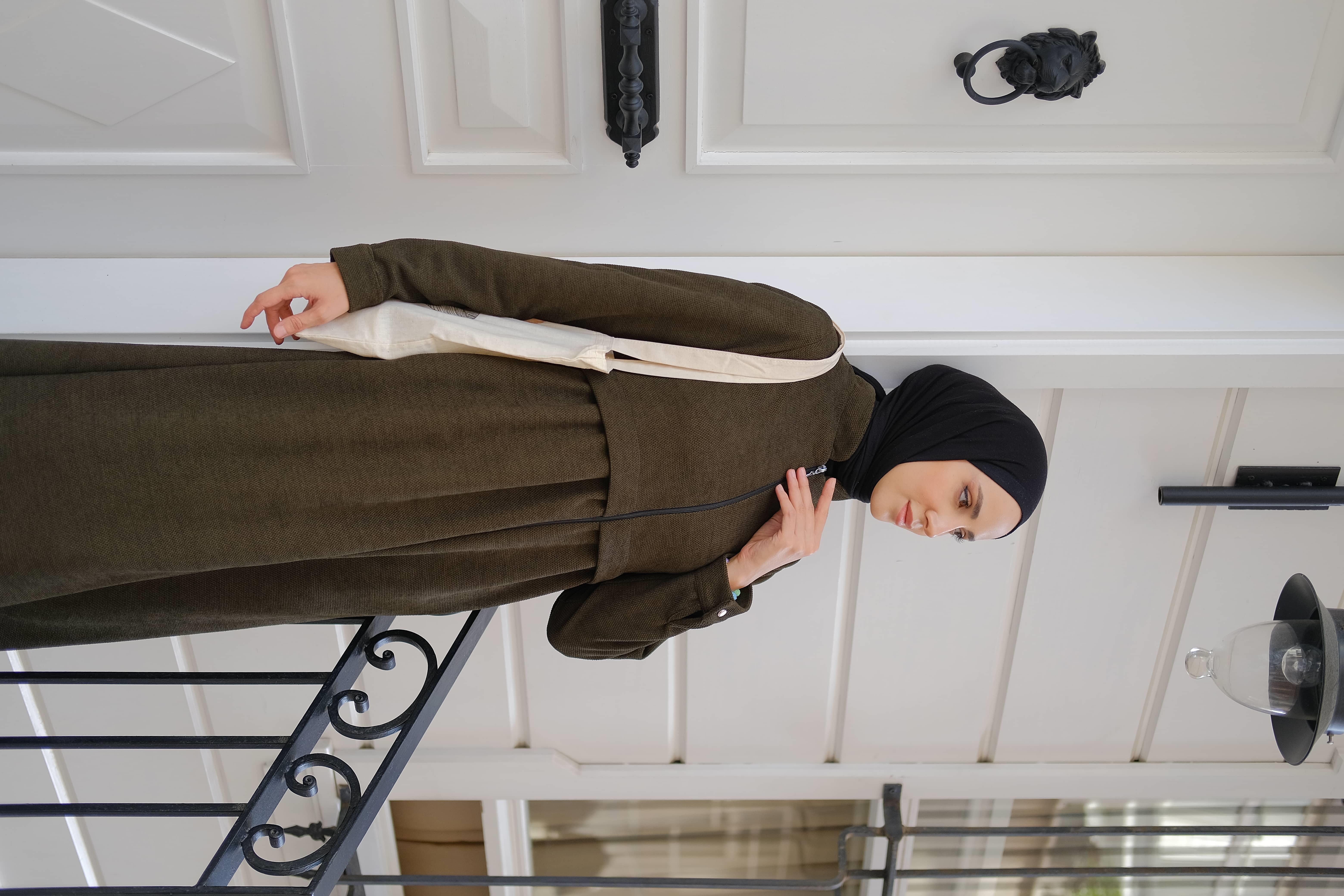 Neva Kışlık Ferace - Haki