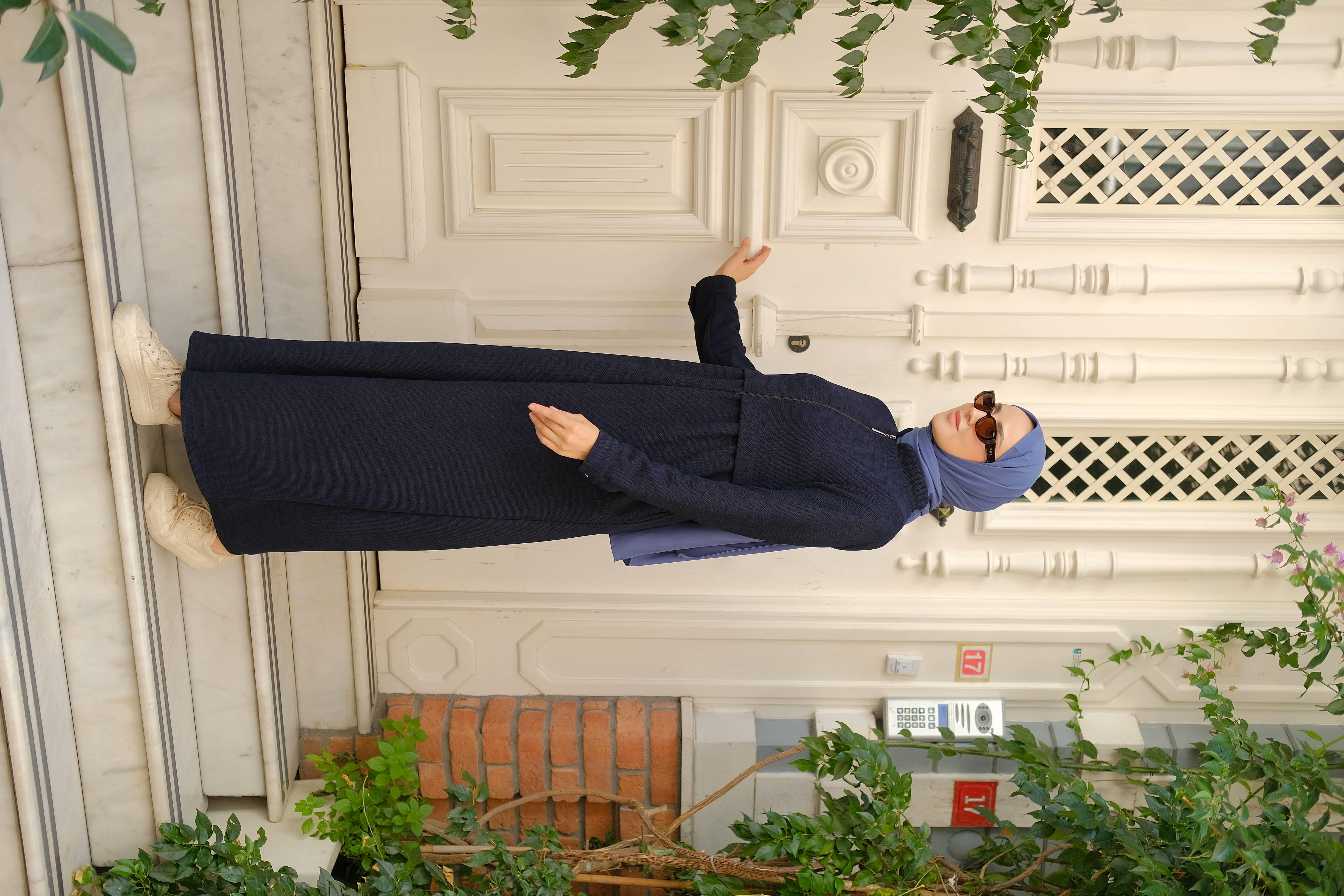 Neva Kışlık Ferace - Lacivert