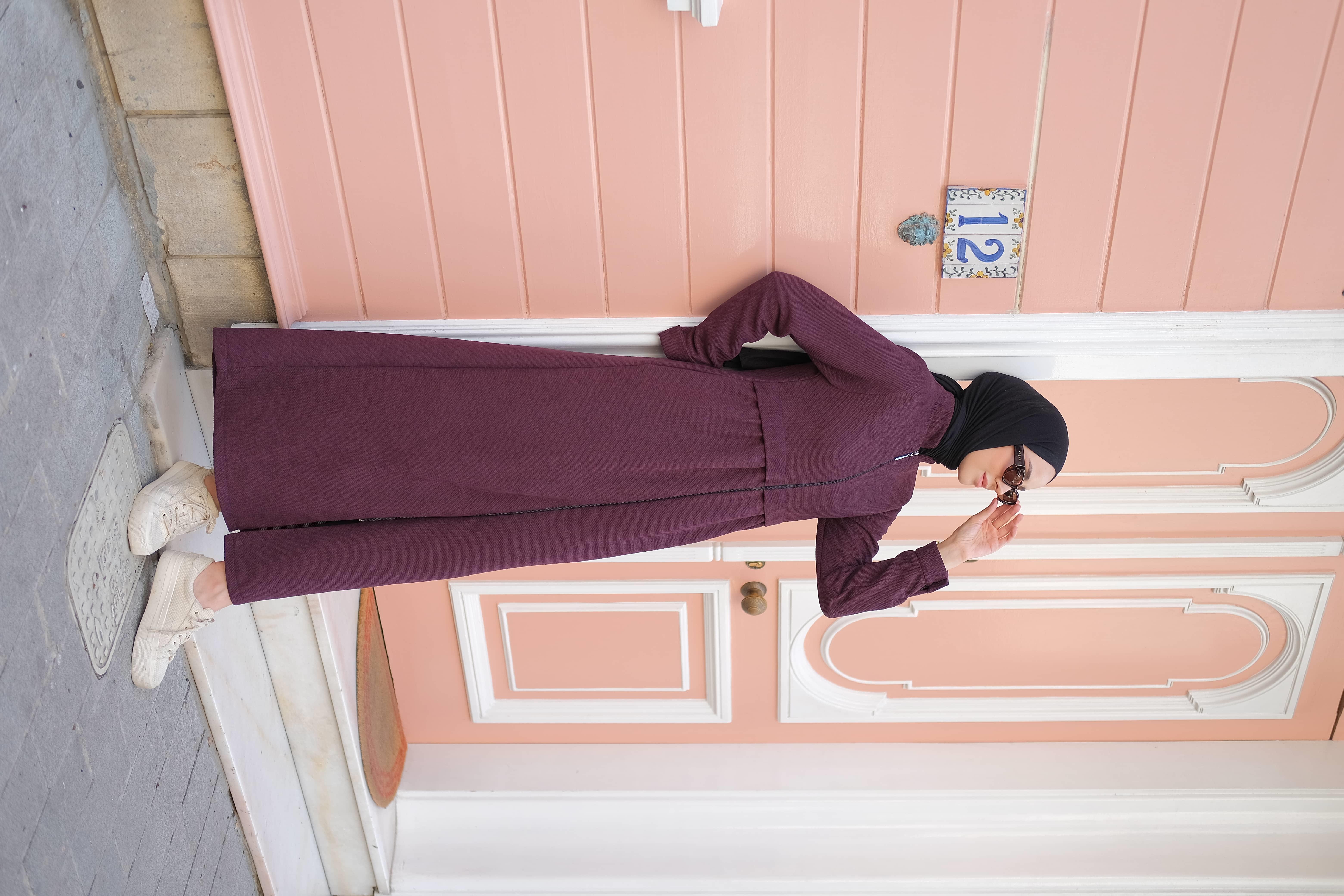 Neva Kışlık Ferace - Mürdüm