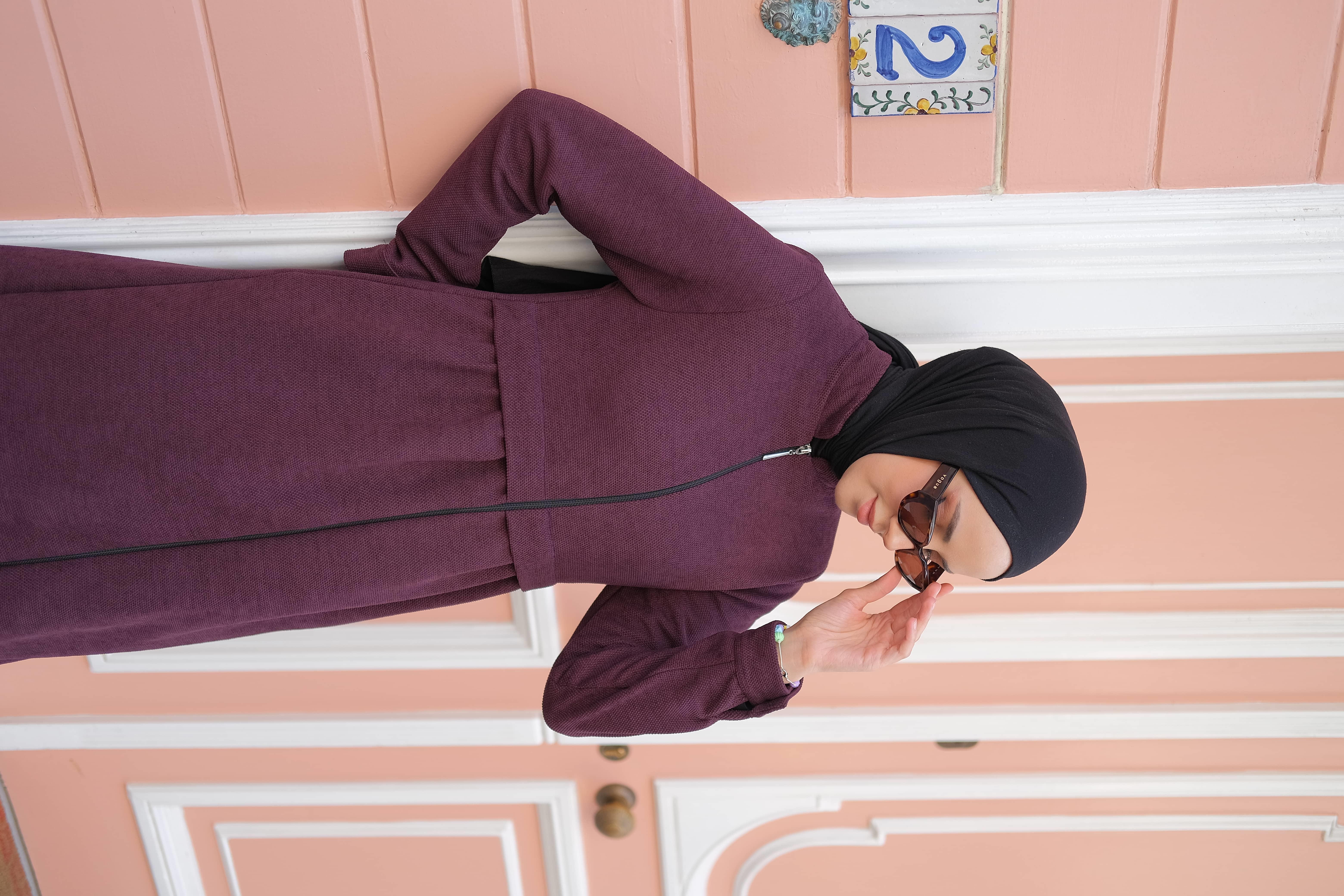 Neva Kışlık Ferace - Mürdüm