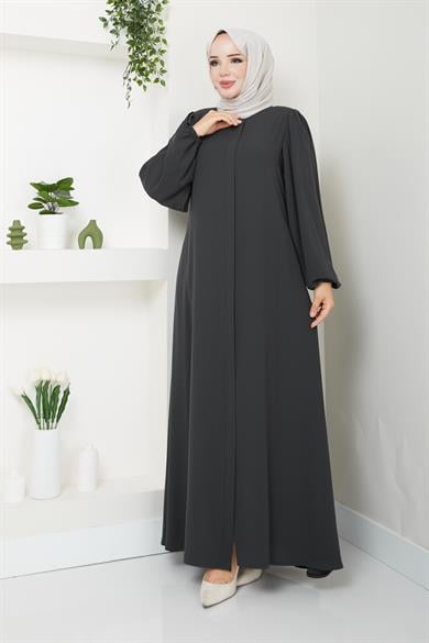 Omuz Pileli Ferace - Füme