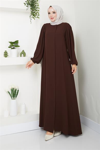 Omuz Pileli Ferace - Acı Kahve