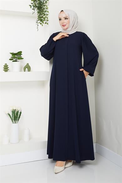 Omuz Pileli Ferace - Lacivert