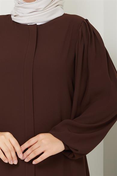 Omuz Pileli Ferace - Acı Kahve