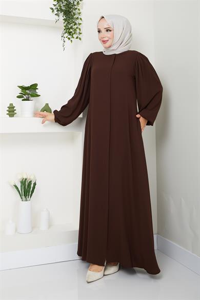 Omuz Pileli Ferace - Acı Kahve