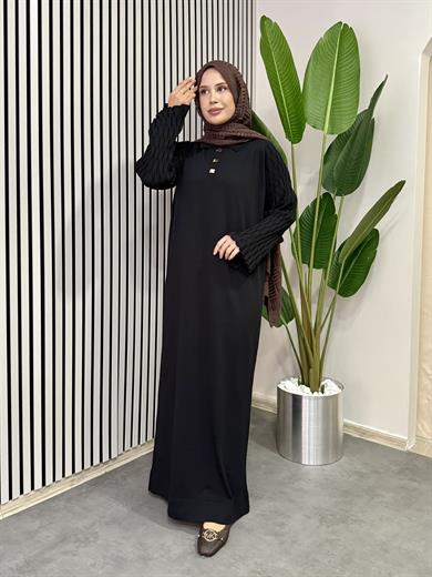 Nehir Triko Elbise - Siyah