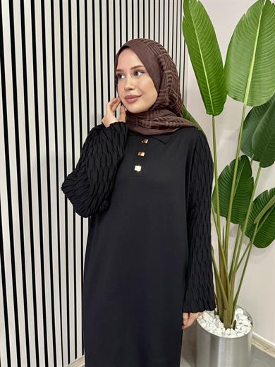Nehir Triko Elbise - Siyah