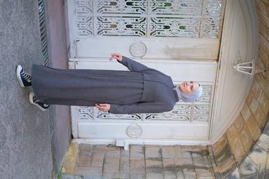 Neva Kışlık Ferace - Gri