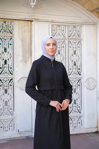 Neva Kışlık Ferace - Siyah