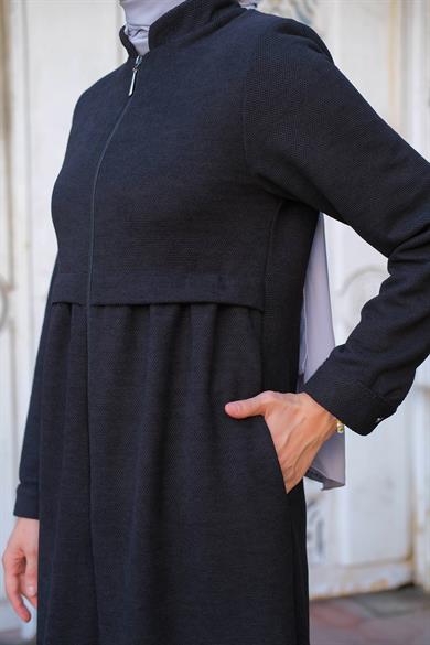 Neva Kışlık Ferace - Siyah