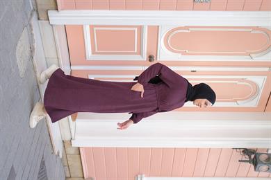 Reglan Kol Kışlık Ferace - Mürdüm