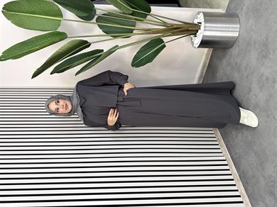 Rüzgarlıklı Ferace - Füme