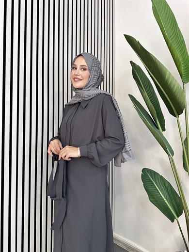 Rüzgarlıklı Ferace - Füme