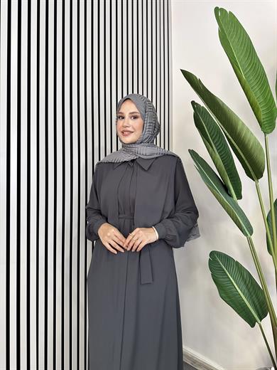 Rüzgarlıklı Ferace - Füme