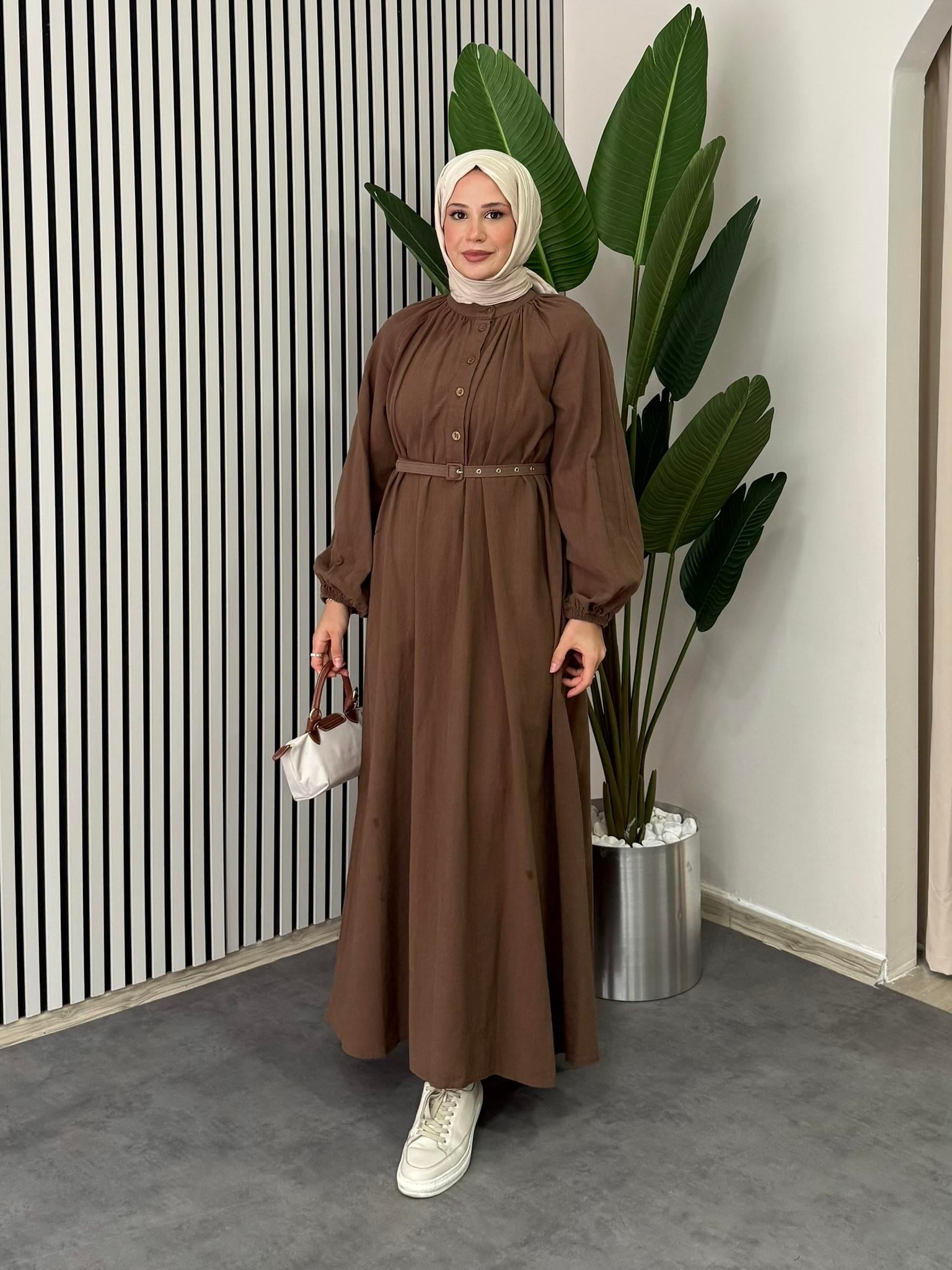 Eylül Ferace & Elbise - Kahverengi