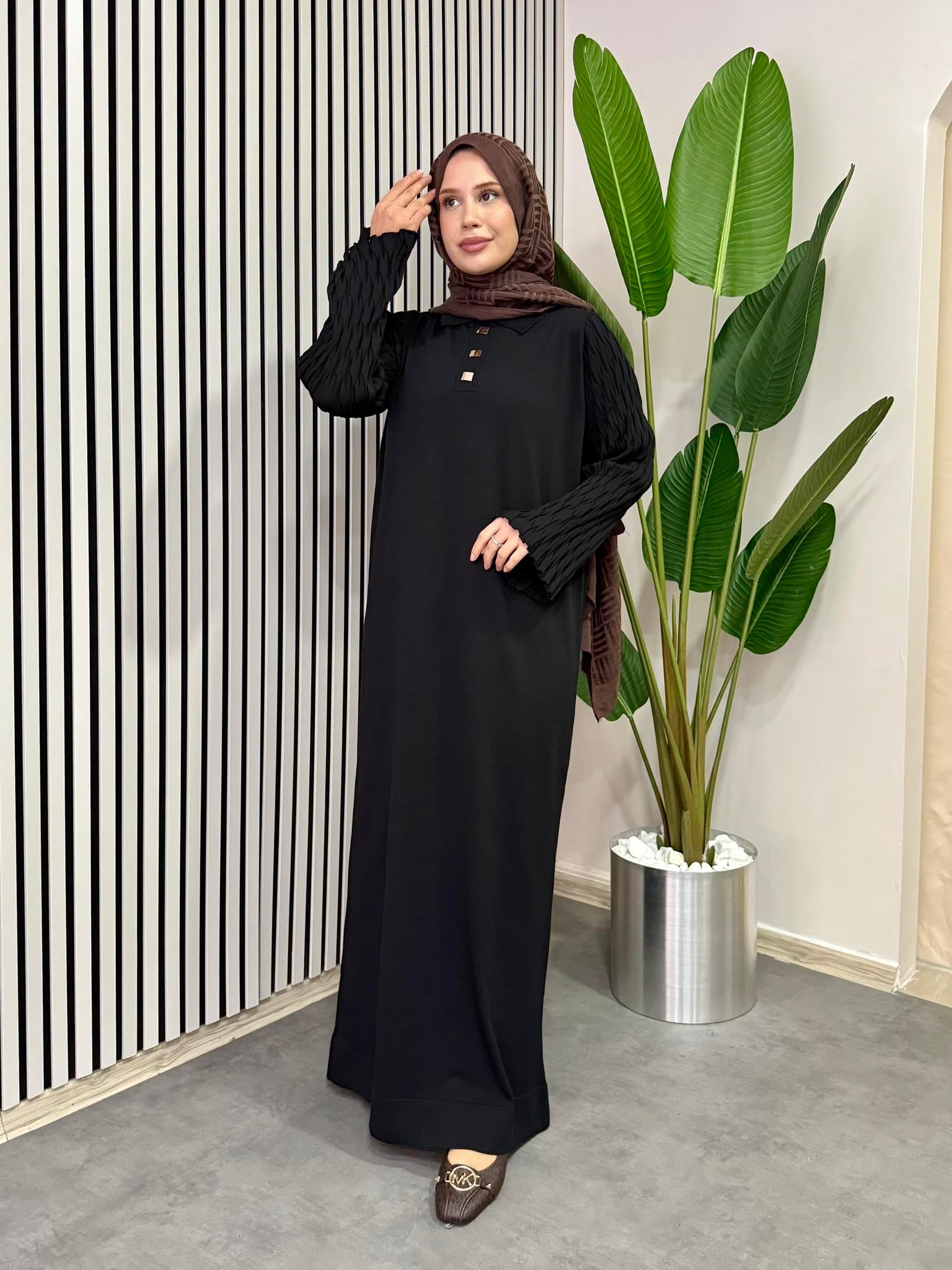 Nehir Triko Elbise - Siyah