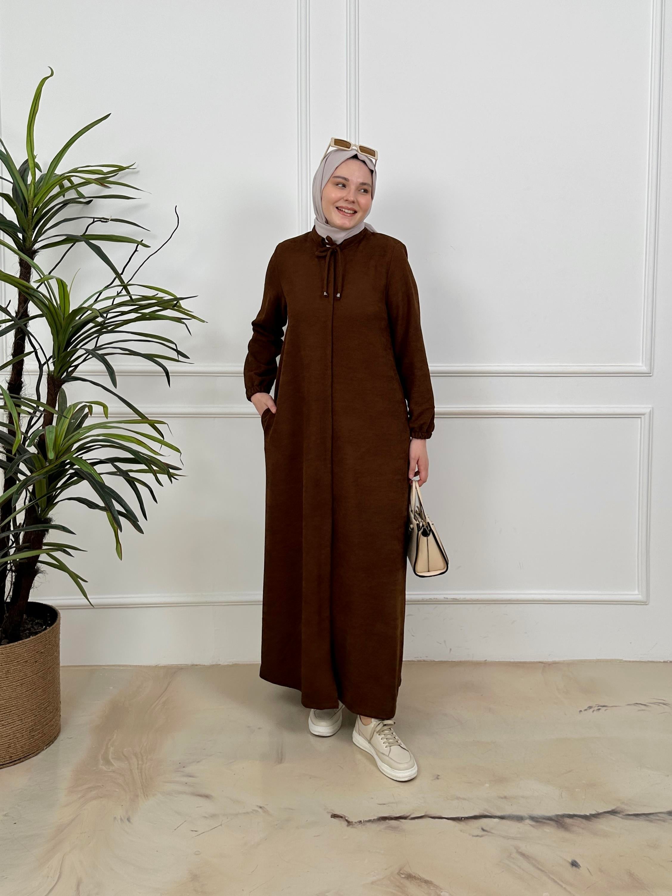 Sade Kışlık Ferace - Taba