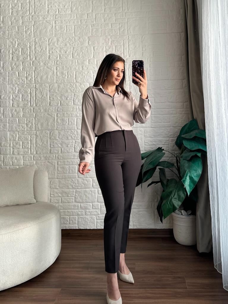 Acı Kahve Orjinal Marka Bel Pens Detay Pantolon