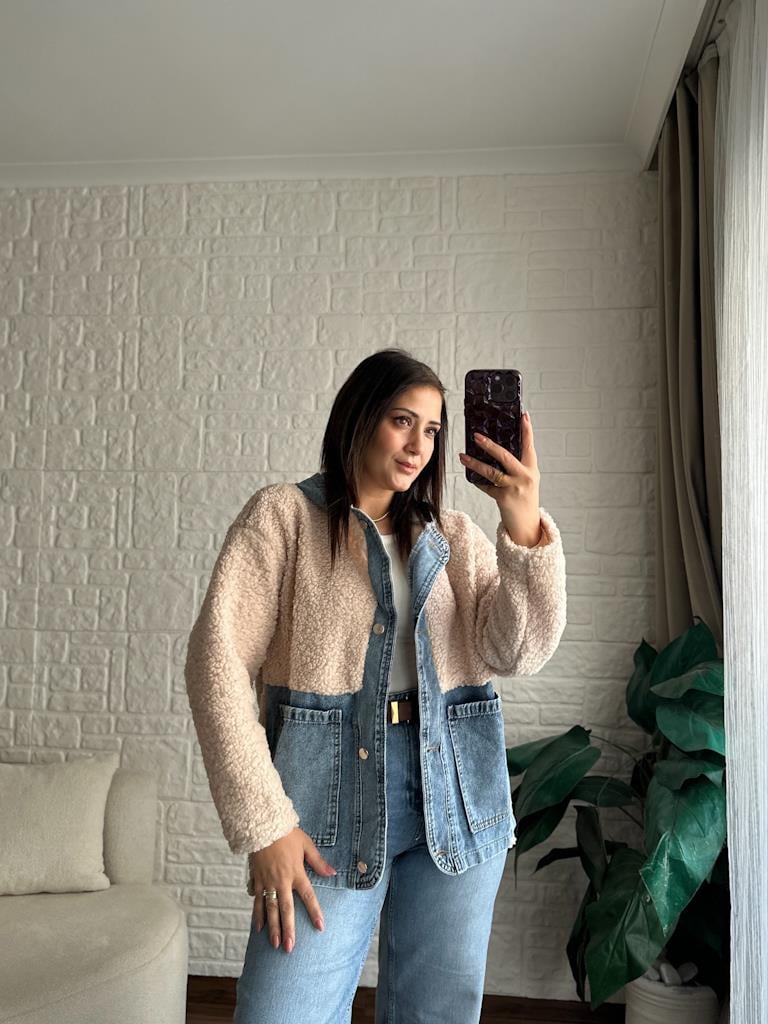 Jean Kapşon Ve Cep Detaylı Tedy Mont