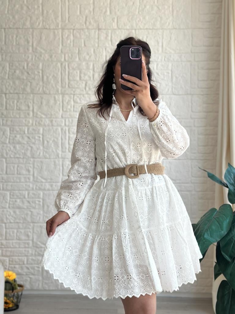 Orjinal Marka Hakim Yaka Pamuk Fisto Elbise