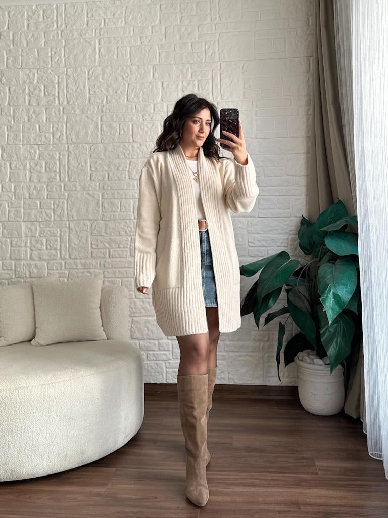 Salaş Örme Hırka Taş