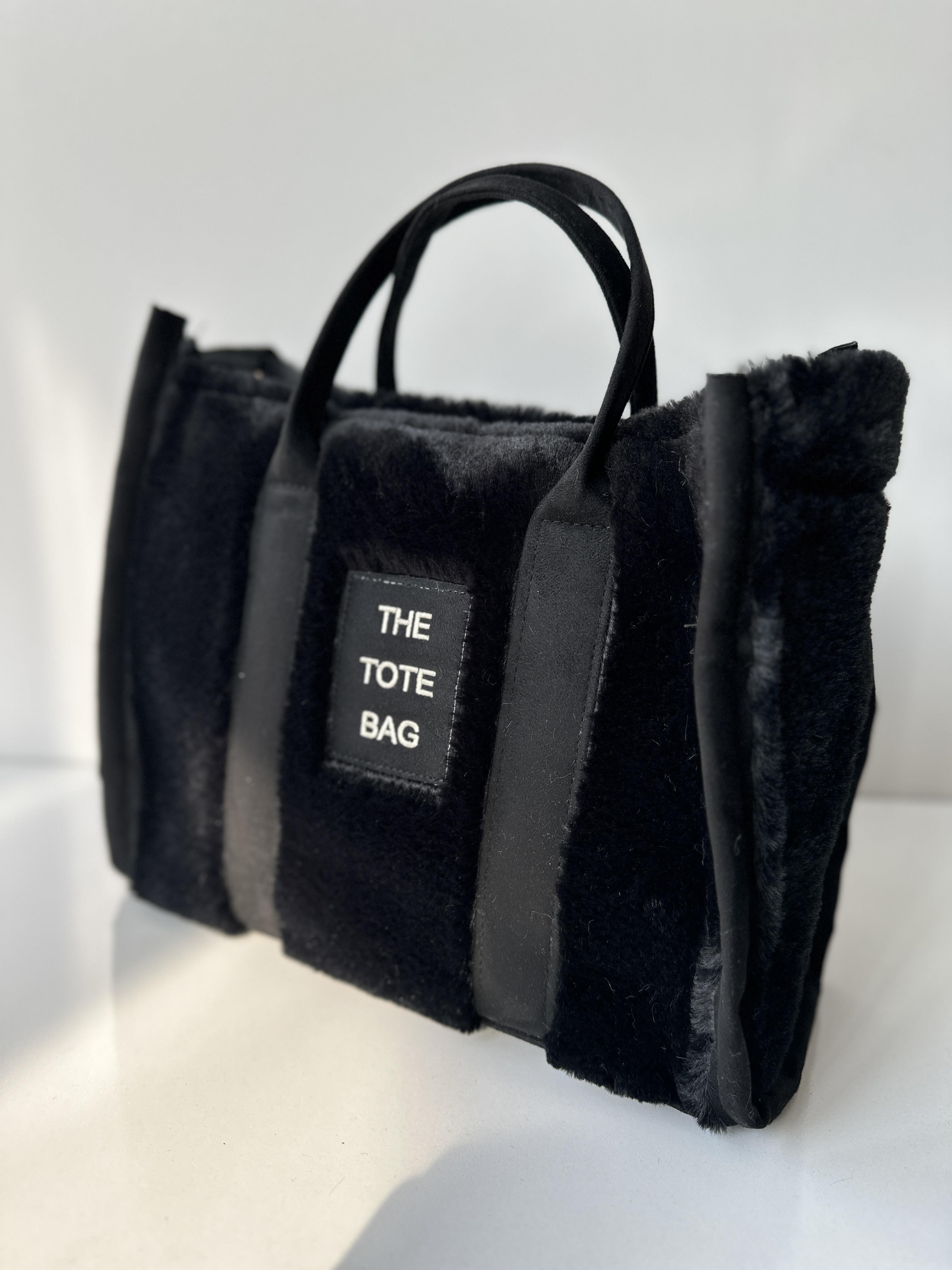 Siyah Dikdörtgen Totobeg Pelüş Çanta