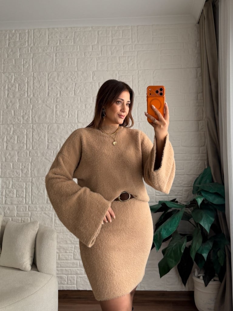 Camel Yarım Balıkçı Etekli Yumoş Takım