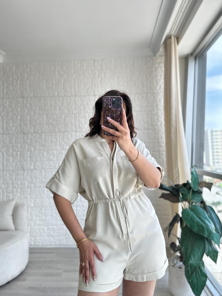 Hakim Yaka Önden Düğmeli Orijinal Marka Tulum