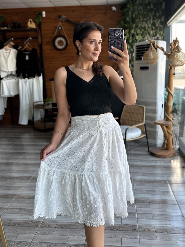 Midi Boy Bel Detay Fisto Etek