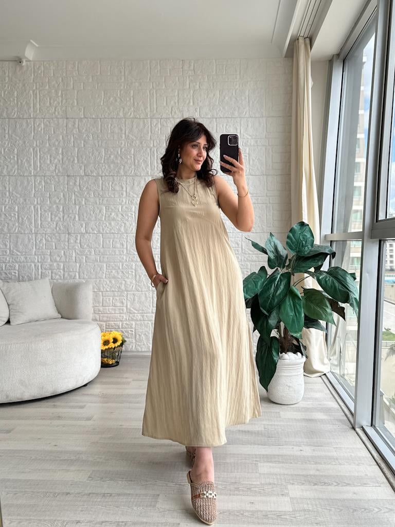 Orjinal Marka Maxi Boy Tensel Jean Elbise