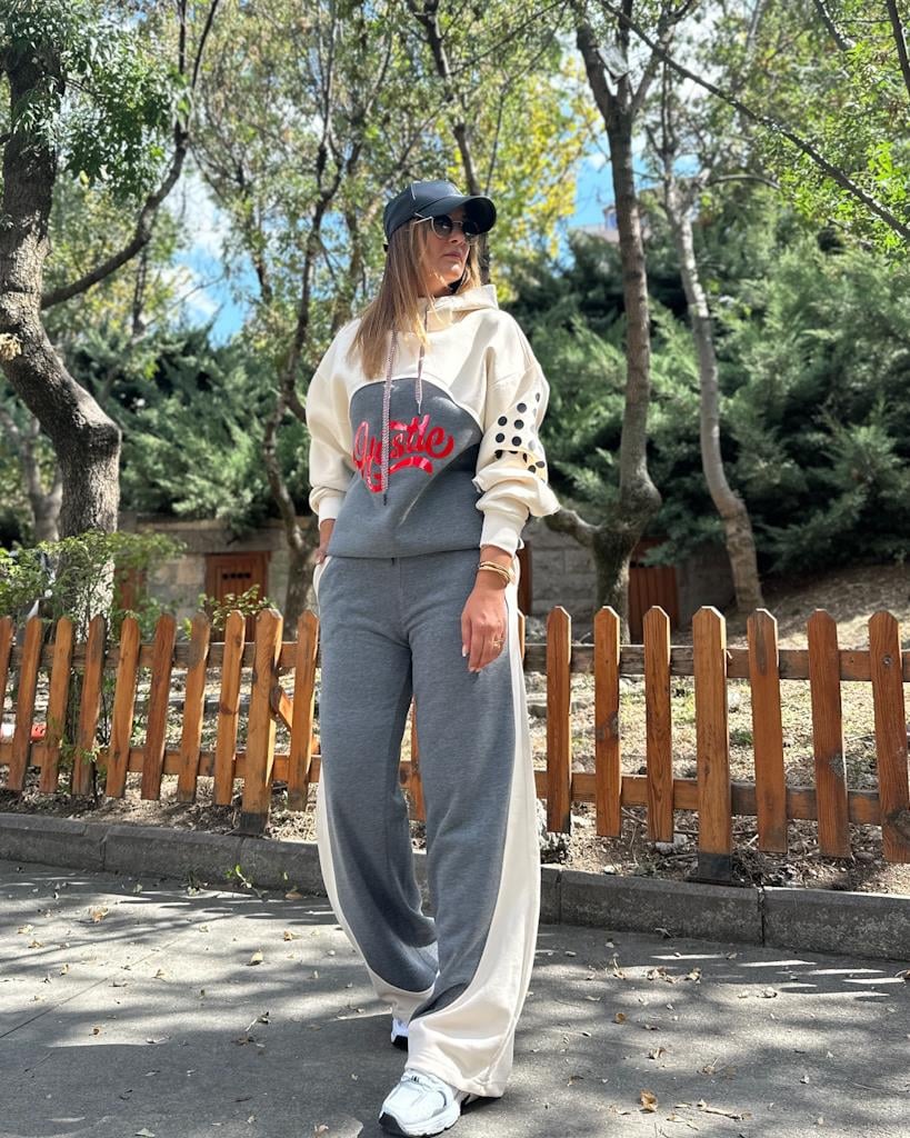 Premium Kapşonlu Üç İplik Şardonlu İkili Takım