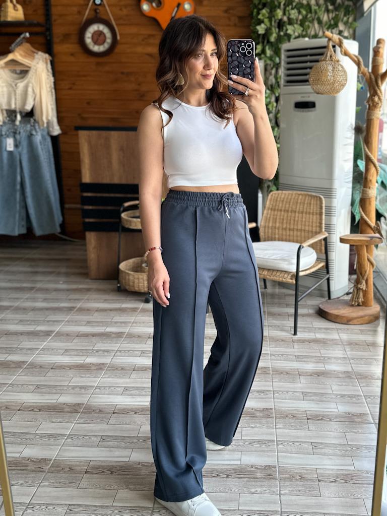 Premium Oysho Kumaş Palazzo Eşofman Altı