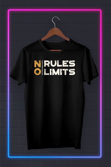 No Rules No Limits - Baskılı Tshirt