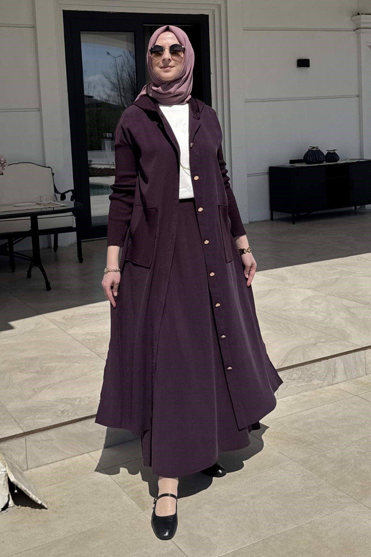 Elmas Kapitone Kap Siyah | Rabia Şamlı | Tesettür Giyim, Elbise ve Kadın Giyim Modası