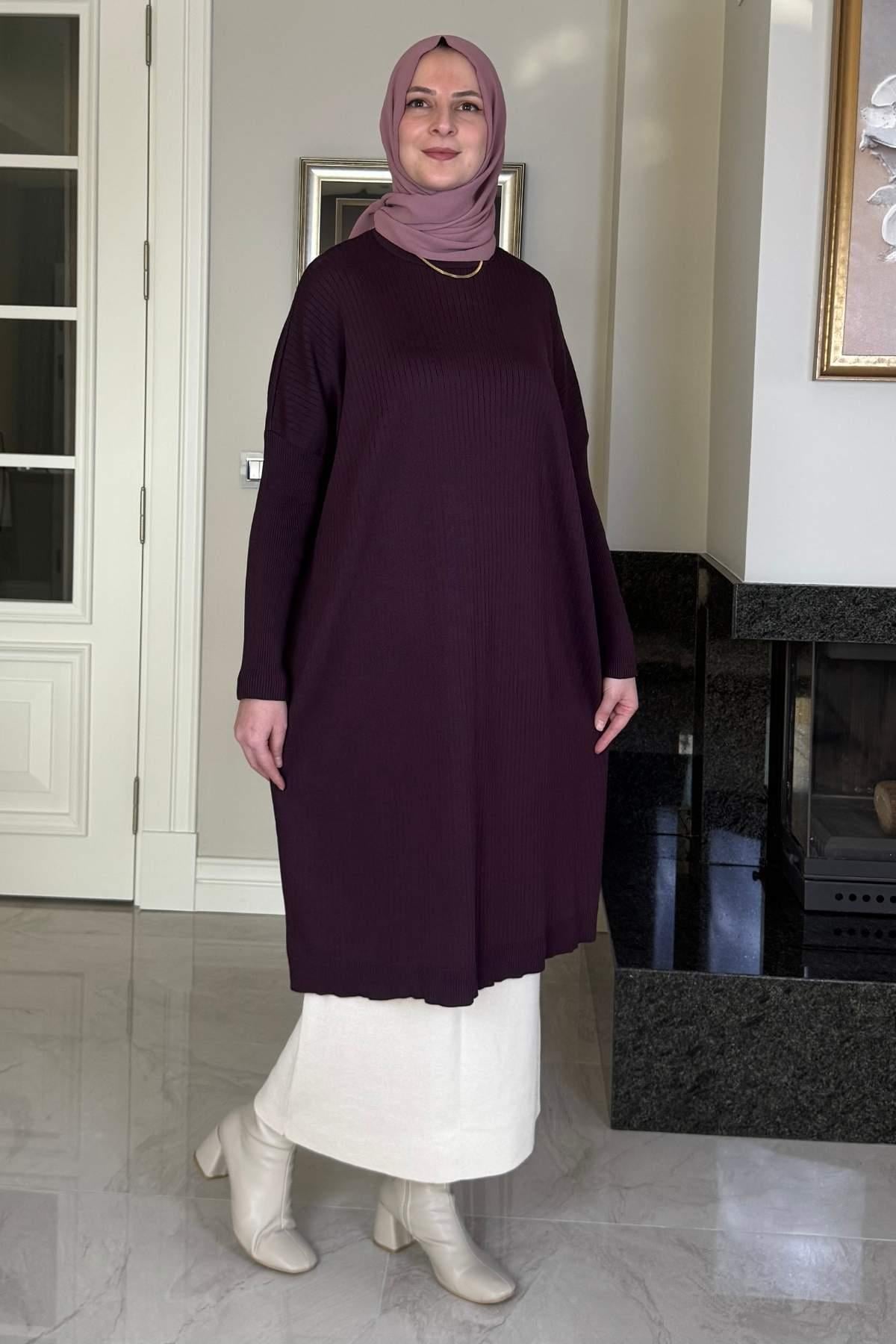 Dora Triko Tunik Siyah  | Rabia Şamlı | Tesettür Giyim, Elbise ve Kadın Giyim Modası