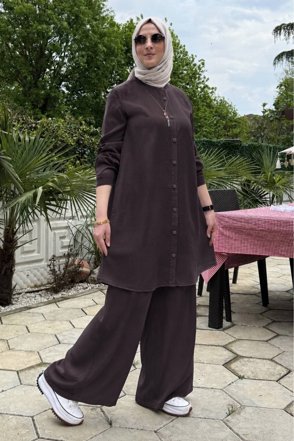 Ezgi Pantolonlu Takım Siyah | Rabia Şamlı | Tesettür Giyim, Elbise ve Kadın Giyim Modası