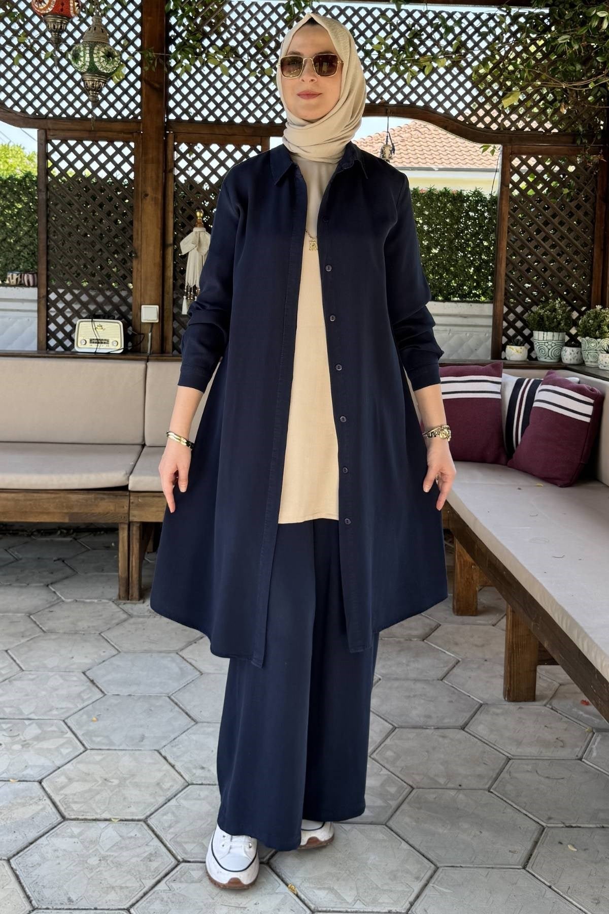 Ezgi Pantolonlu Takım Bordo | Rabia Şamlı | Tesettür Giyim, Elbise ve Kadın Giyim Modası