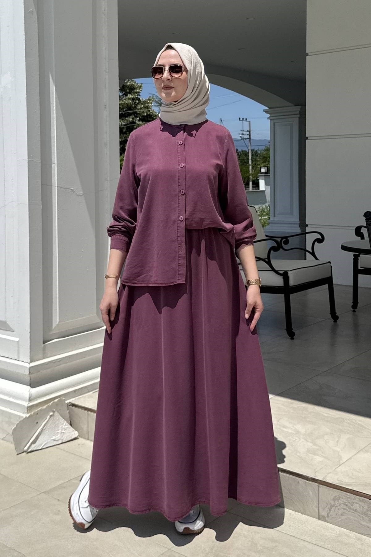 Ezgi Pantolonlu Takım Bordo | Rabia Şamlı | Tesettür Giyim, Elbise ve Kadın Giyim Modası